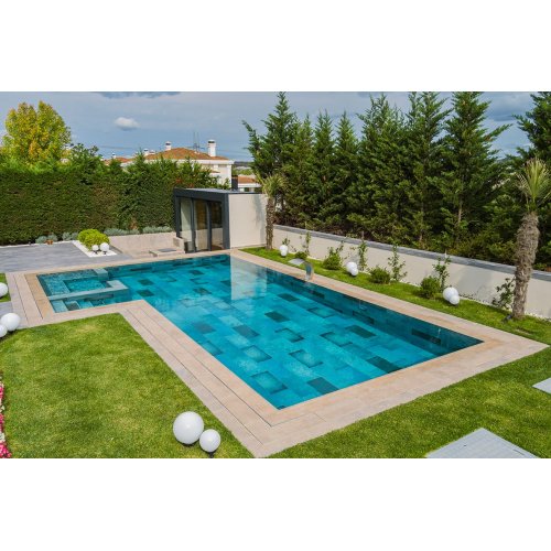 33x66cm Natural Seri Firuze Mix 9 face Porselen Karo