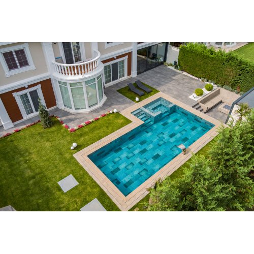 33x66cm Natural Seri Firuze Mix 9 face Porselen Karo