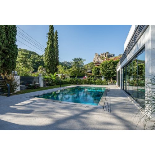 33x66cm Natural Seri Pool Garden Cement Gri Porselen Karo