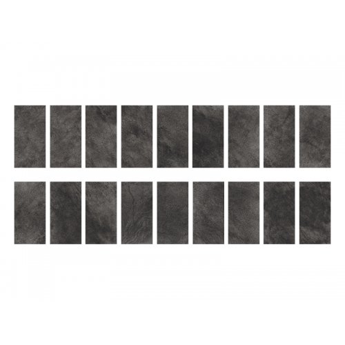 33x66cm Natural Seri Pool Garden Antracite Mix 9 face Porselen Karo