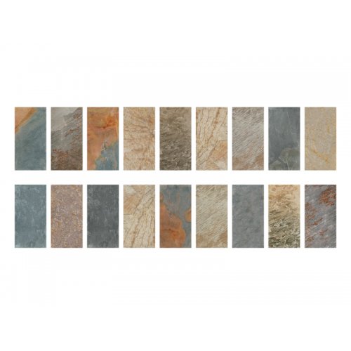 33x66cm Natural Seri Pool Mix 18 face Porselen Karo