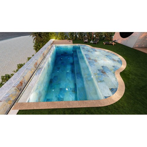 33x66cm Natural Seri Sera Stone Mix 9 face Porselen Karo