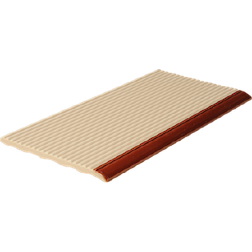Havuz Kaymaz Çizgili Merdiven Kahverengi 12x25cm